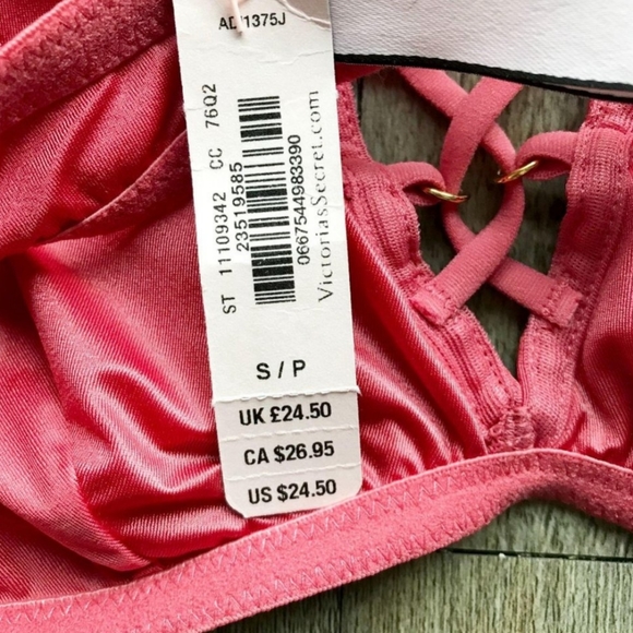 NWT Victoria’s Secret Pink Satin Scoop Bralette, XS Small 30B,32A, 34A, 32B, 34B - Picture 3 of 7